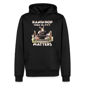 JumpJoy Kaninhop training for your rabbit - Men’s Premium Organic Hoodie - black - Front - Nico (187cm)