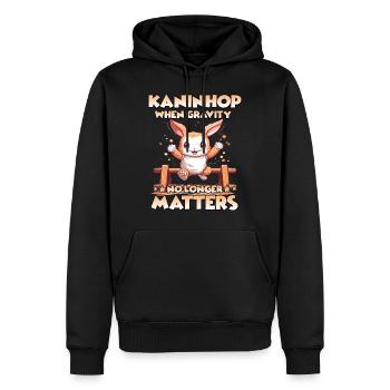 on tour rabbit hop gift - Men’s Premium Organic Hoodie - black - Front - Nico (187cm)