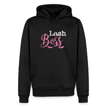 Lash Manager Cute Eyelashes Love Lash Extension - Men’s Premium Organic Hoodie - black - Front - Nico (187cm)