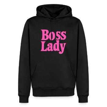 Drôle Manager Lady Cadeau Pour Femmes Filles - Sweat à capuche Premium bio Homme - noir - Devant - Nico (187cm)