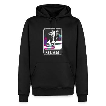 Guam Seal Hemd, Guam T-Shirt, Geschenk für den Pazifik - Männer Premium Bio Hoodie - Schwarz - Vorne - Nico (187cm)