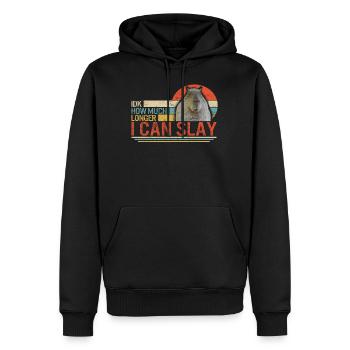 Chemise Capybara, IDK Combien de temps encore je peux tuer - Sweat à capuche Premium bio Homme - noir - Devant - Nico (187cm)