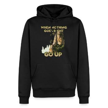 Aventure en montagne Escalade en toprope pour - Sweat à capuche Premium bio Homme - noir - Devant - Nico (187cm)