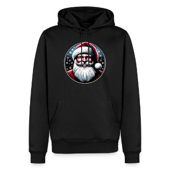 Weihnachtsmann Design Lustiges Geschenk für Weihnachtsliebhaber - Männer Premium Bio Hoodie - Schwarz - Vorne - Nico (187cm)