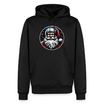 Weihnachtsmann Design Lustiges Geschenk für Weihnachtsliebhaber - Männer Premium Bio Hoodie - Schwarz - Vorne - Nico (187cm)