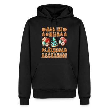 Bäcker Das ist mein Plätzchen Back Shirt Backen - Männer Premium Bio Hoodie - Schwarz - Vorne - Nico (187cm)