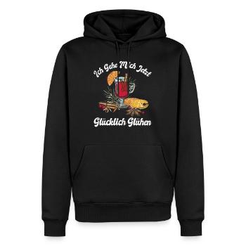 Glühwein Ich Geh mich Glücklich Glühen Weihnachten - Männer Premium Bio Hoodie - Schwarz - Vorne - Nico (187cm)