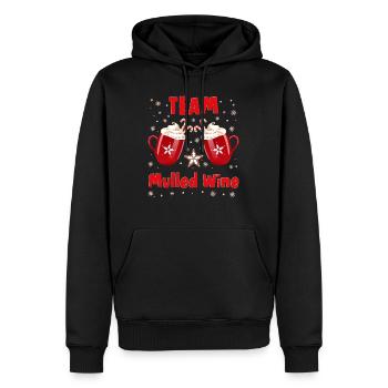 Weihnachtsmarkt TEAM Glühwein Weihnachten - Männer Premium Bio Hoodie - Schwarz - Vorne - Nico (187cm)
