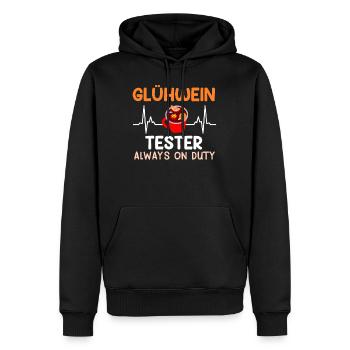 Glühwein Tester Always on Duty Glühweinbude - Männer Premium Bio Hoodie - Schwarz - Vorne - Nico (187cm)