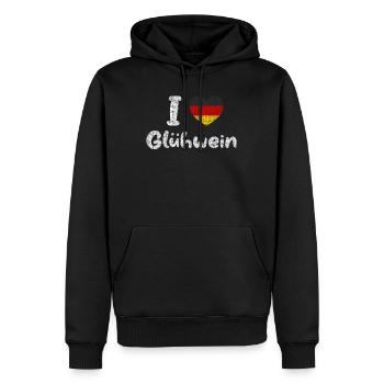 Deutschland I Liebe Deutschen Glühwein X-Mas - Männer Premium Bio Hoodie - Schwarz - Vorne - Nico (187cm)