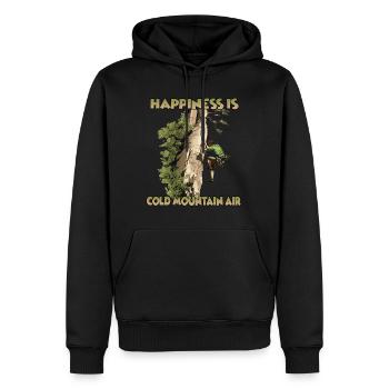 Aventure au sommet en point de mire Escalade - Sweat à capuche Premium bio Homme - noir - Devant - Nico (187cm)