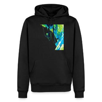 Toprope Klettern Naturerlebnis & Adrenalin Toprope - Männer Premium Bio Hoodie - Schwarz - Vorne - Nico (187cm)