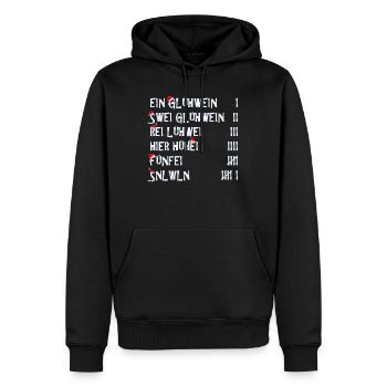 Weihnachten Ein Glühwein Swei Glühwein Rei - Männer Premium Bio Hoodie - Schwarz - Vorne - Nico (187cm)