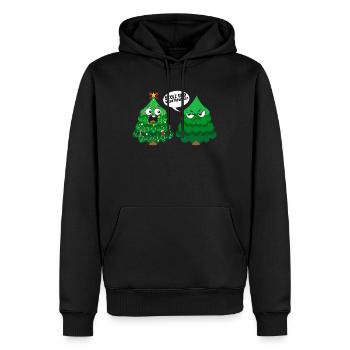 Tannenbaum Stolz und Selbstbewusst Weihnachten - Männer Premium Bio Hoodie - Schwarz - Vorne - Nico (187cm)