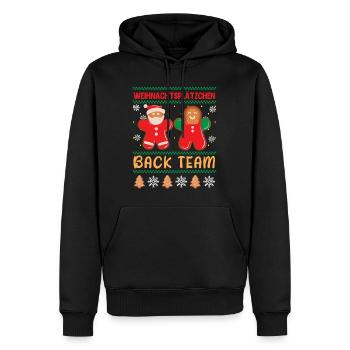 Weihnachten Back Team Cookies Backliebhaber - Männer Premium Bio Hoodie - Schwarz - Vorne - Nico (187cm)
