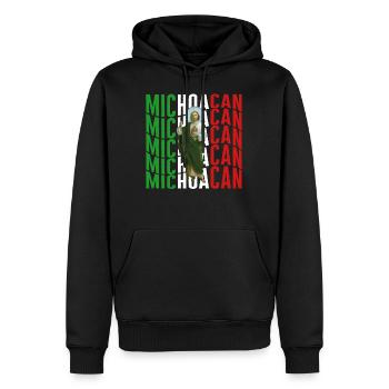 Chemise catholique, Michoacán Tee, cadeau pour - Sweat à capuche Premium bio Homme - noir - Devant - Nico (187cm)