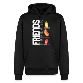 Friendship Shirt, Friends Forever Tee, Gift For - Men’s Premium Organic Hoodie - black - Front - Nico (187cm)