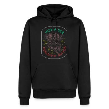 Big Sister Hemd, Voy A Ser Una Hermana Mayor T-Shirt - Männer Premium Bio Hoodie - Schwarz - Vorne - Nico (187cm)