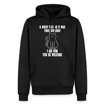 Katzenhalter Geschenk Misanthropen Motiv Katzen - Männer Premium Bio Hoodie - Schwarz - Vorne - Nico (187cm)