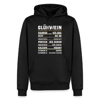 Glühwein Nährstoffe Weihnachtsmarkt Glühweinstand - Männer Premium Bio Hoodie - Schwarz - Vorne - Nico (187cm)