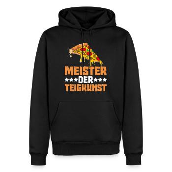 Meister der Teigkunst Pizza Bäckerei Pizza - Männer Premium Bio Hoodie - Schwarz - Vorne - Nico (187cm)