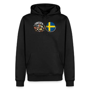 Schwedisches Hemd, Schweden-T-Shirt, Geschenk für Schweden - Männer Premium Bio Hoodie - Schwarz - Vorne - Nico (187cm)