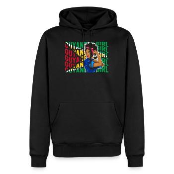 Chemise guyanaise, Guyanaise fille Tee, drapeau de la Guyane, - Sweat à capuche Premium bio Homme - noir - Devant - Nico (187cm)
