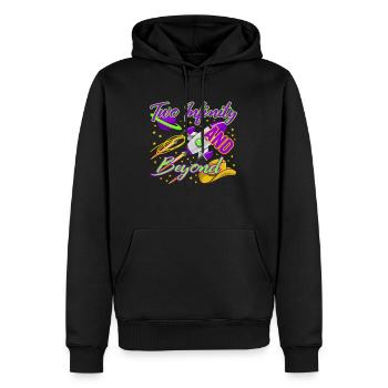 Chemise d’anniversaire, deux infini et au-delà Tee-shirt, cadeau - Sweat à capuche Premium bio Homme - noir - Devant - Nico (187cm)