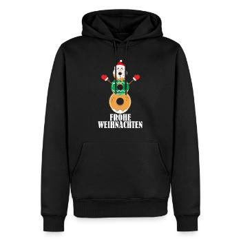 Dounut Schneemann Weihnachten Schneemänner - Männer Premium Bio Hoodie - Schwarz - Vorne - Nico (187cm)