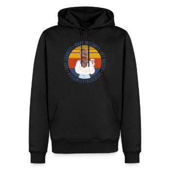 Chemise d’enseignant, prenez des risques, faites des erreurs, obtenez - Sweat à capuche Premium bio Homme - noir - Devant - Nico (187cm)