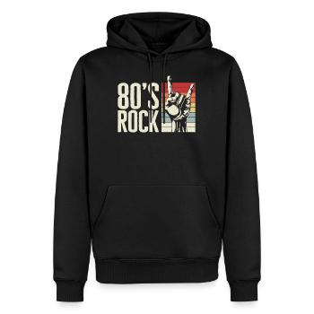 80's Rock Band Shirt, 80's Rock Tee, Gift For - Men’s Premium Organic Hoodie - black - Front - Nico (187cm)