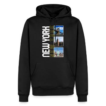Chemise de New York, New York New York Tee, cadeau pour - Sweat à capuche Premium bio Homme - noir - Devant - Nico (187cm)