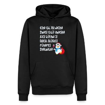 Weihnachtsmarkt Ein Glühwein Swei Glühwein - Männer Premium Bio Hoodie - Schwarz - Vorne - Nico (187cm)