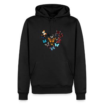Chemise Papillon, Cadeau Papillon Pour Hommes Femmes - Sweat à capuche Premium bio Homme - noir - Devant - Nico (187cm)