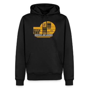 Chai-Hemd, Ich habe Obsessives Chai-Störungs-T-Shirt, - Männer Premium Bio Hoodie - Schwarz - Vorne - Nico (187cm)