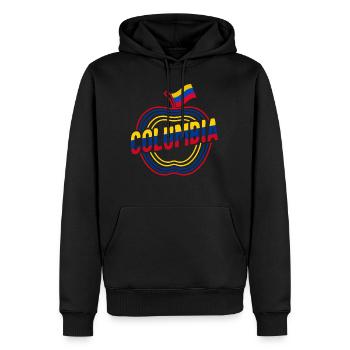 Chemise drapeau de Columbia, Columbia 5 Tee, cadeau pour - Sweat à capuche Premium bio Homme - noir - Devant - Nico (187cm)