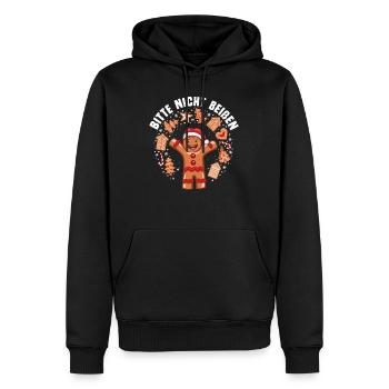 Lebkuchen Bitte nicht Beißen Weihnachten - Männer Premium Bio Hoodie - Schwarz - Vorne - Nico (187cm)
