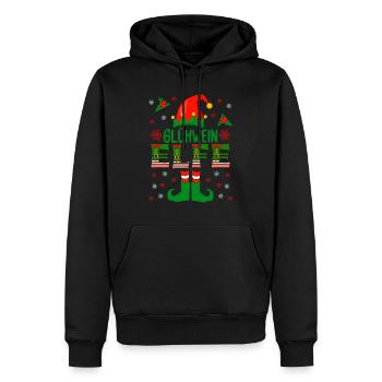 Glühwein Elfe Wichtel Weihnachtsmarkt - Männer Premium Bio Hoodie - Schwarz - Vorne - Nico (187cm)