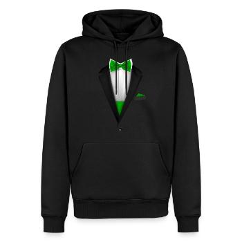 Conception de smoking avec noeud papillon vert pour les mariages et - Sweat à capuche Premium bio Homme - noir - Devant - Nico (187cm)