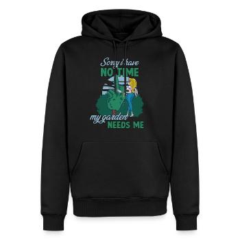 Tenue de jardinier amateur amusante tenue de - Sweat à capuche Premium bio Homme - noir - Devant - Nico (187cm)
