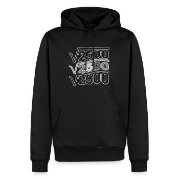 Birthday Shirt, Square Root Of 2500 Tee, Funny - Men’s Premium Organic Hoodie - black - Front - Nico (187cm)