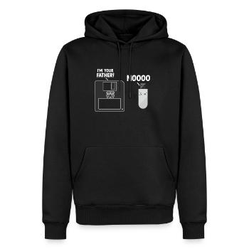 IT-Experte Informatiker Ausgehkleidung für - Männer Premium Bio Hoodie - Schwarz - Vorne - Nico (187cm)