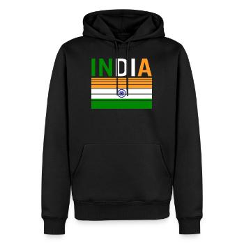 Chemise de l’Inde, drapeau de l’Inde Tee, cadeau de fierté indienne - Sweat à capuche Premium bio Homme - noir - Devant - Nico (187cm)