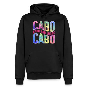 Mexico Shirt, Cabo San Lucas Tie Dye Design Tee, - Men’s Premium Organic Hoodie - black - Front - Nico (187cm)