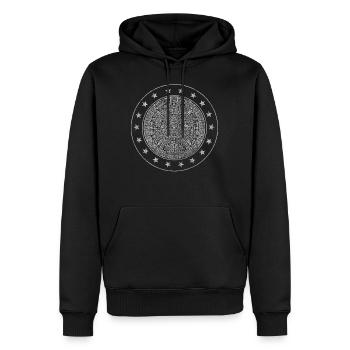 Maya-Hemd, Azteken-Maya-Kalender-T-Shirt, Antik - Männer Premium Bio Hoodie - Schwarz - Vorne - Nico (187cm)