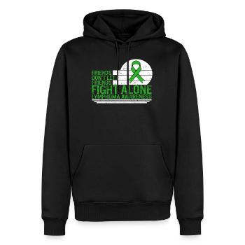 Lymphoma Warrior Shirt, Friends Don't Let Friends - Men’s Premium Organic Hoodie - black - Front - Nico (187cm)