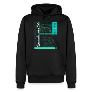 Chemise de gymnaste, facilement distraite par la gymnastique - Sweat à capuche Premium bio Homme - noir - Devant - Nico (187cm)