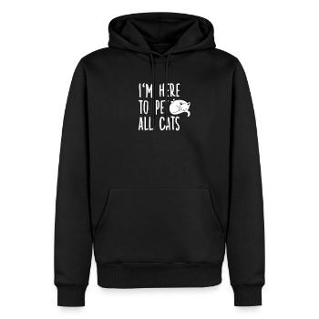 Tolles Katzenshirt für Katzenbesitzerinnen - Männer Premium Bio Hoodie - Schwarz - Vorne - Nico (187cm)