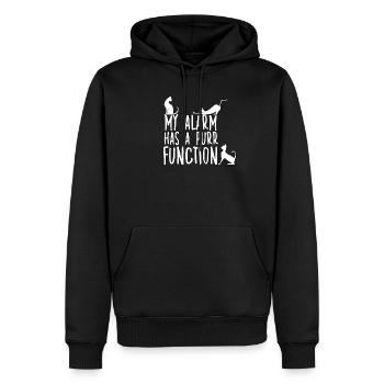 Le propriétaire d'un chat fou motive les fans de - Sweat à capuche Premium bio Homme - noir - Devant - Nico (187cm)