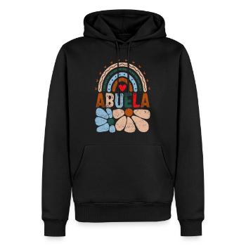 Chemise de grand-mère, Abuela arc-en-ciel Floral Vintage - Sweat à capuche Premium bio Homme - noir - Devant - Nico (187cm)